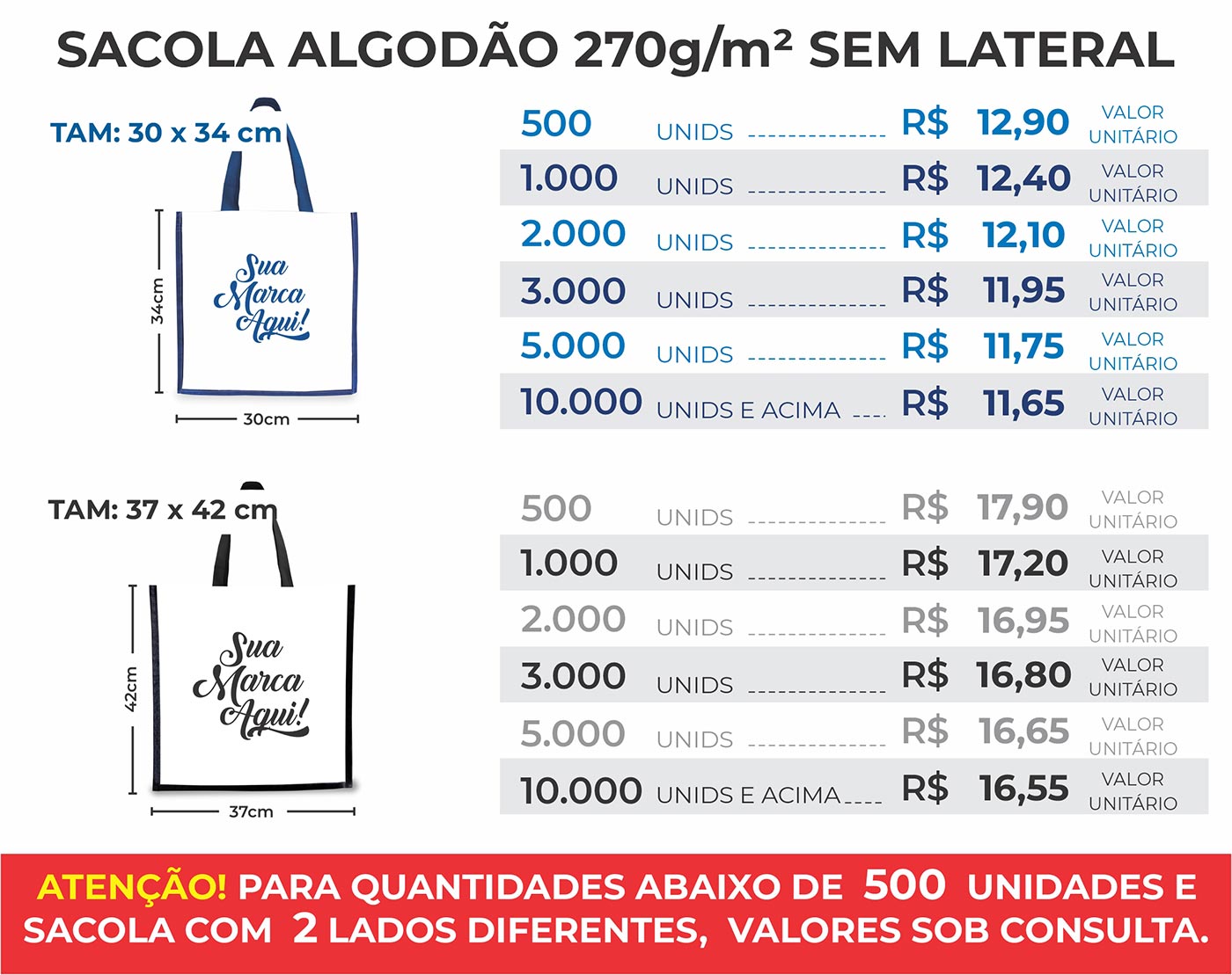 Sacolas Ecobags de Algodão